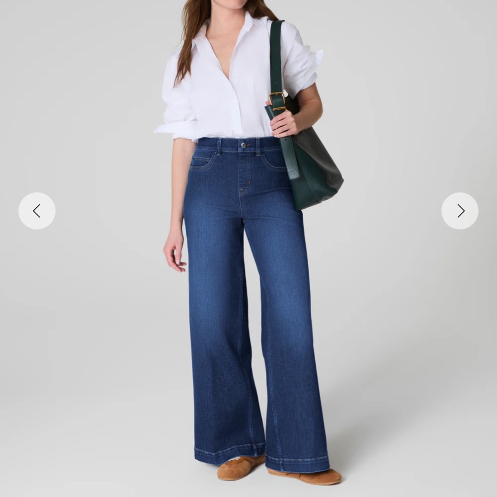 NWT SPANX Wide Leg Jeans